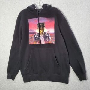 Juice Wrld Men Sweatshirt Medium Black 999 Hoodie Hip Hop Rap Pullover READ